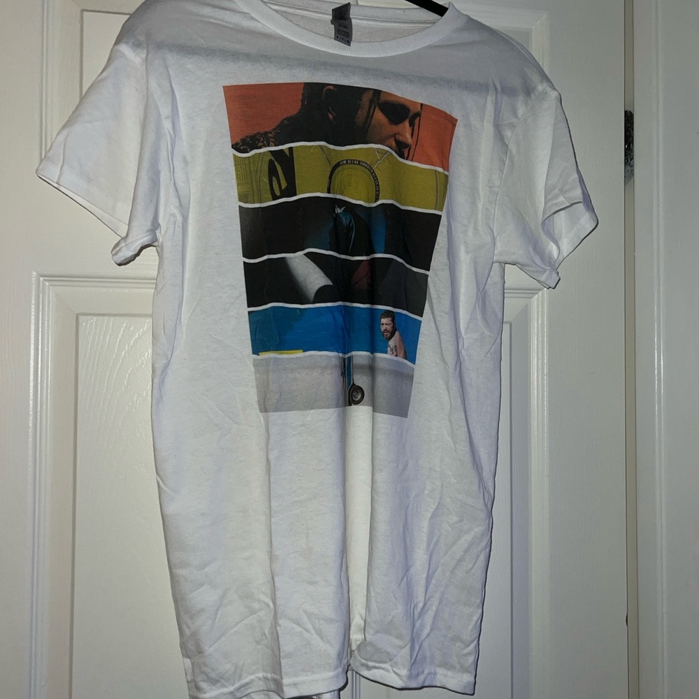 Post Malone White Short Sleeve Tee with Album Graphic